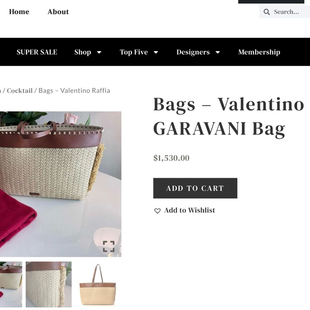 VALENTINO Ráfia  Bag - Picture 5 of 14